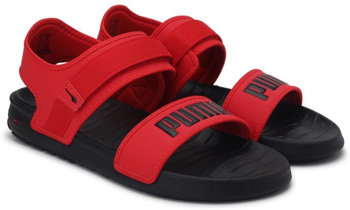 puma red sandals