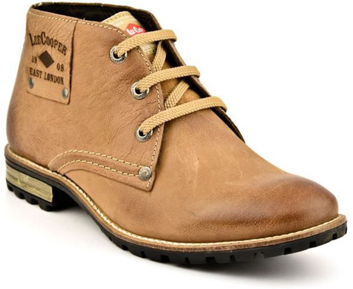 lee cooper beige boots