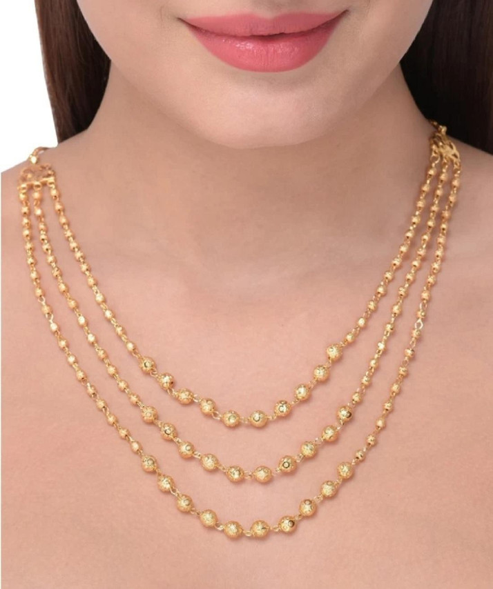SONI Gold-plated Plated Brass Necklace 