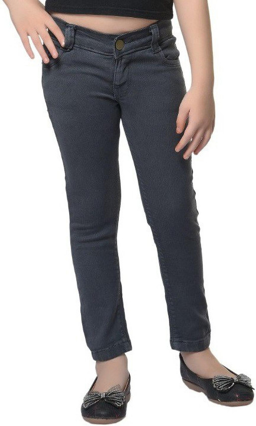 D-BIRD Skinny Girls Dark Grey Jeans 