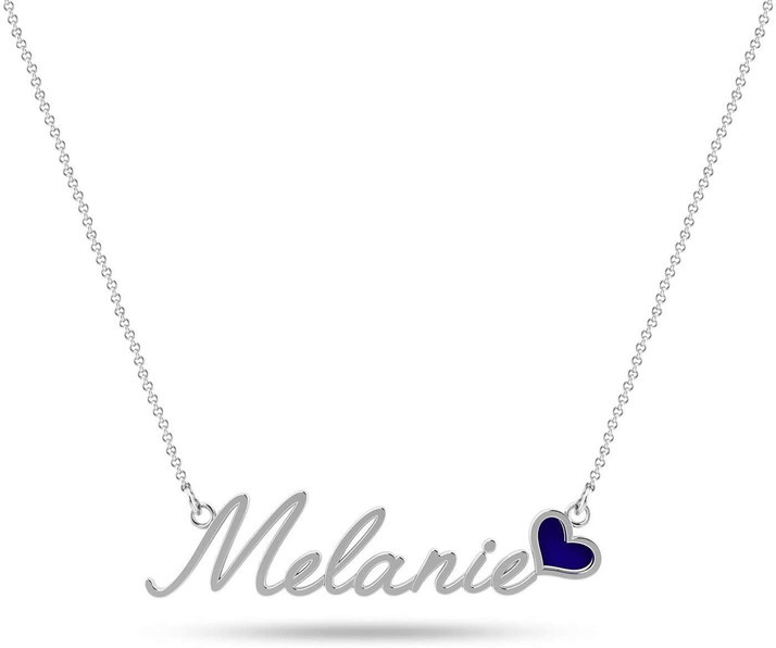 Silver Style Personalized Name Enamel 