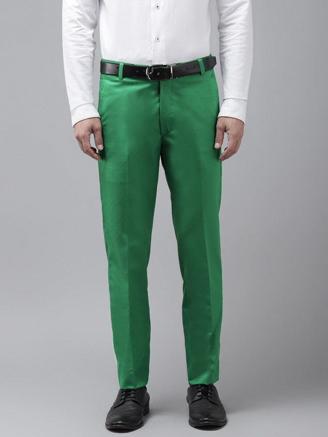 Hangup Regular Fit Men Green Trousers 