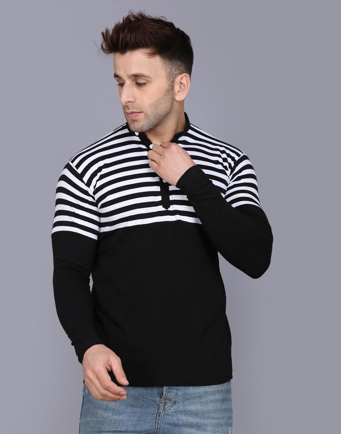 Tees Collection Striped Men Mandarin 