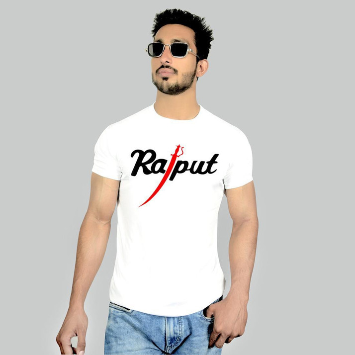 Riva Graphic Print Men Round Neck White 
