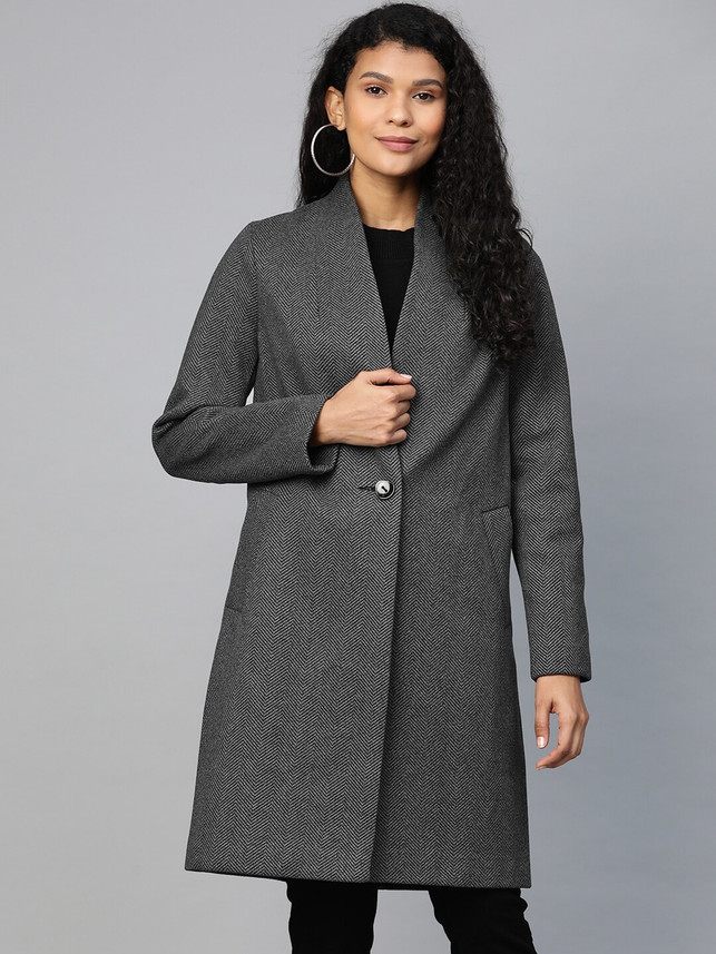 DOROTHY PERKINS Polyester Striped Coat 