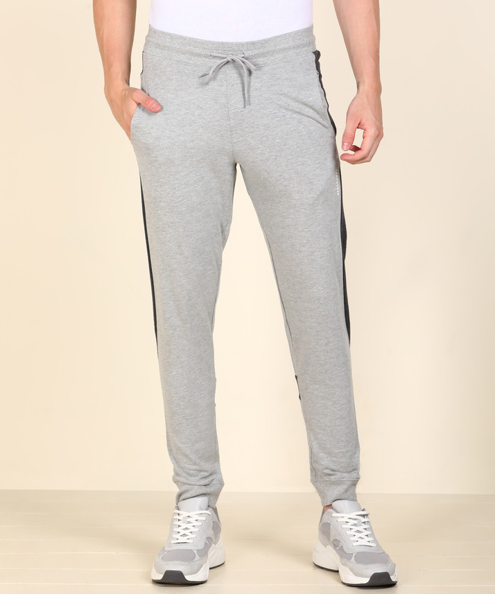 VAN HEUSEN Solid Men Grey Track Pants 