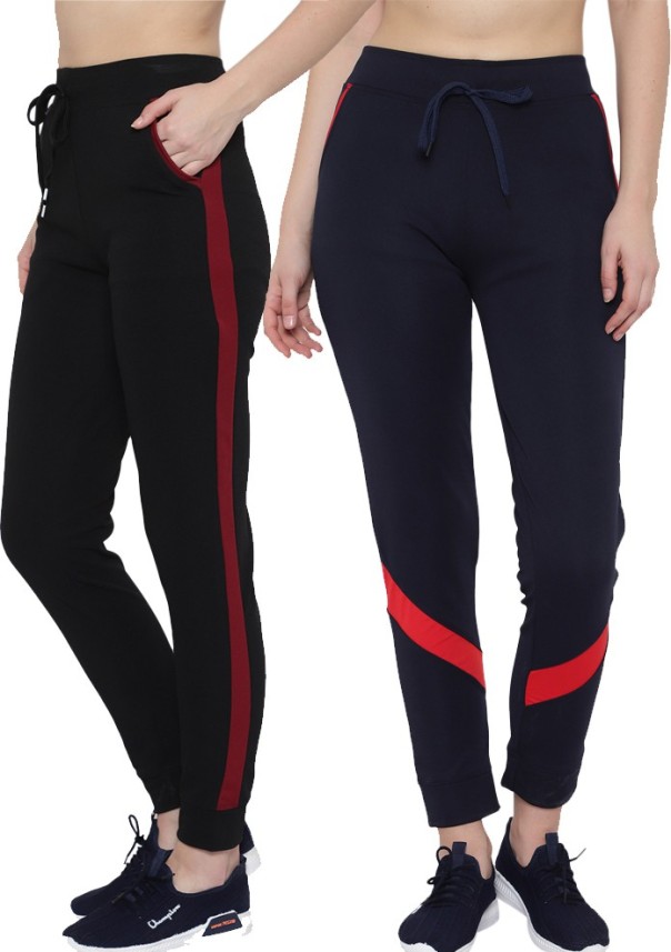 color block track pants womens