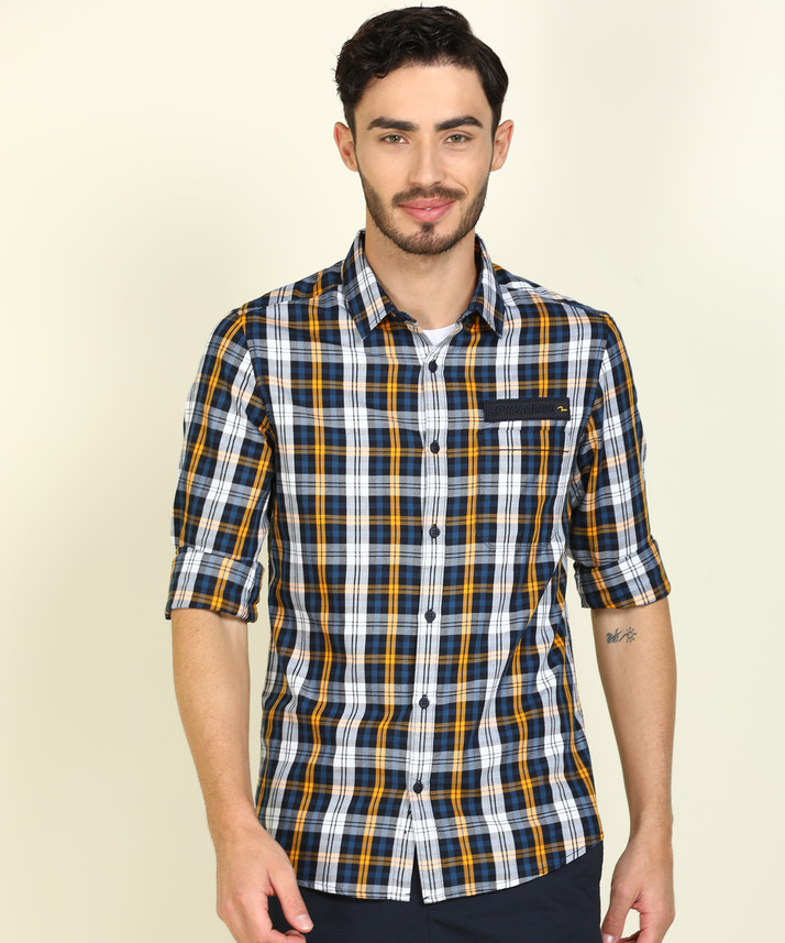 Spykar Men Checkered Casual Multicolor 