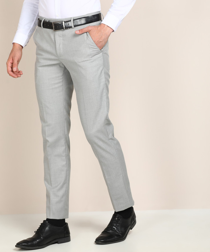 Buy PETER ENGLAND Slim Fit Men Grey 