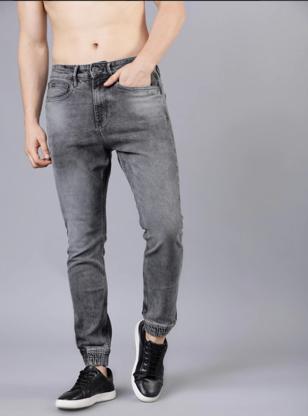JKJ Jogger Fit Men Grey Jeans - Buy JKJ 