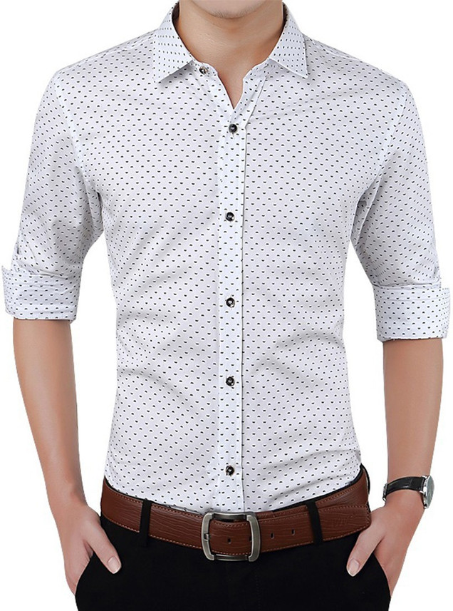 Men Solid Casual White Shirt 