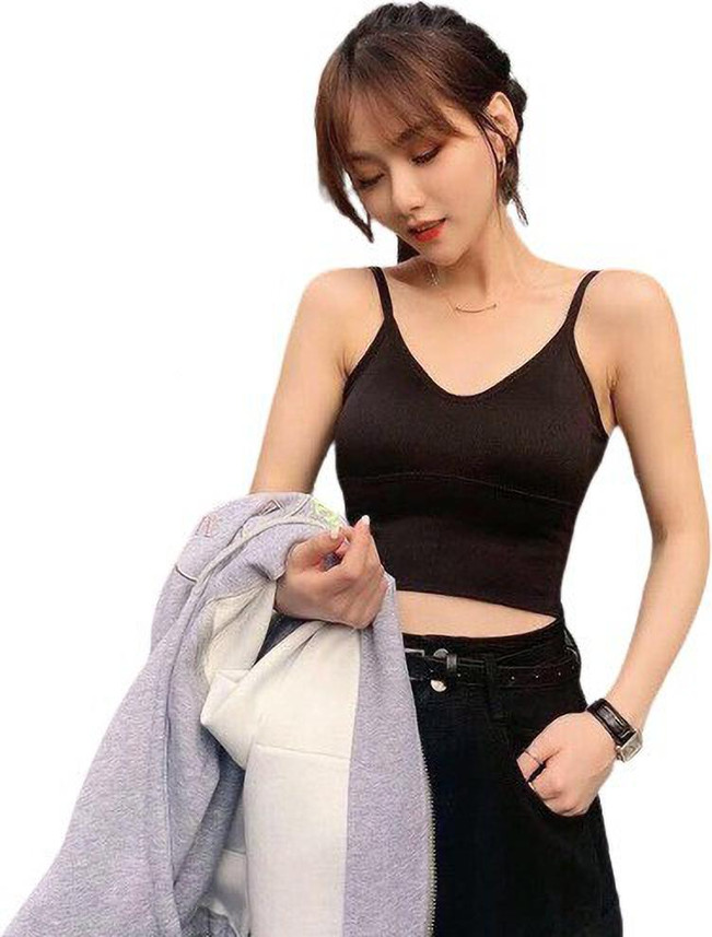 Crop Top T-shirts Bra Women 