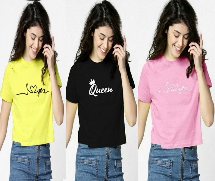DASK Graphic Print Women Round Neck 