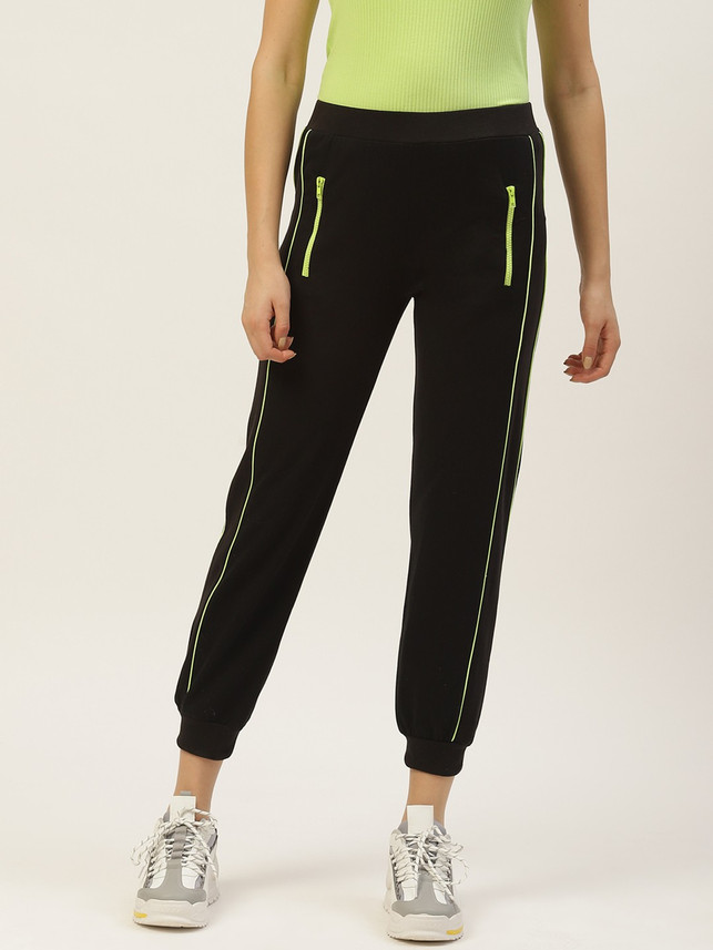LAABHA Solid Women Black Track Pants 