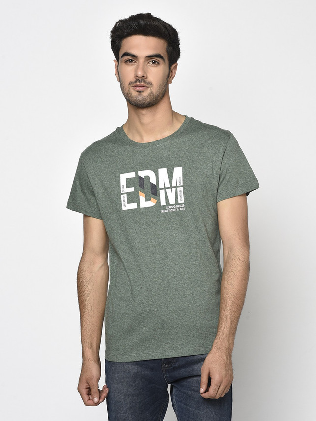 Buy Octave Printed Men Round Neck Light 