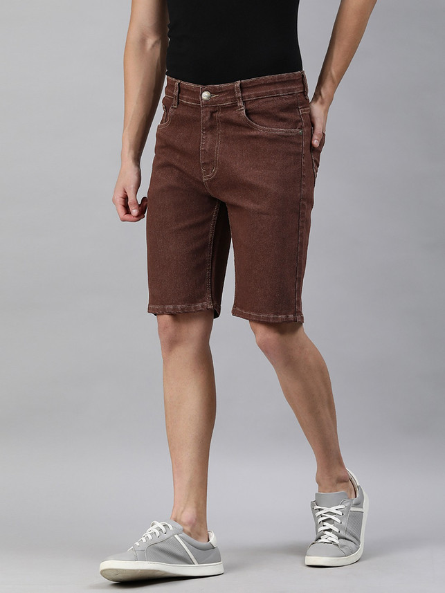 Urbano Fashion Solid Men Brown Denim 