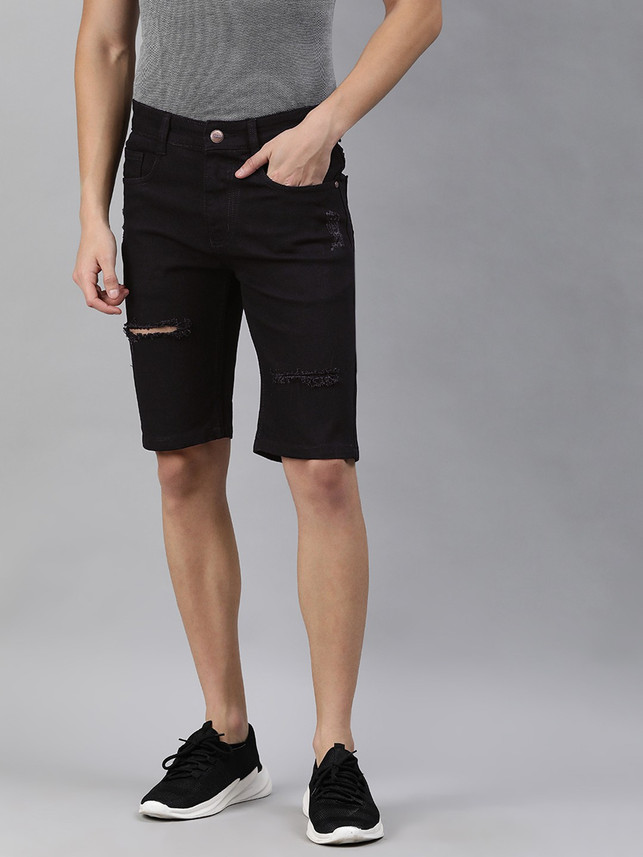 Urbano Fashion Distressed Men Black 
