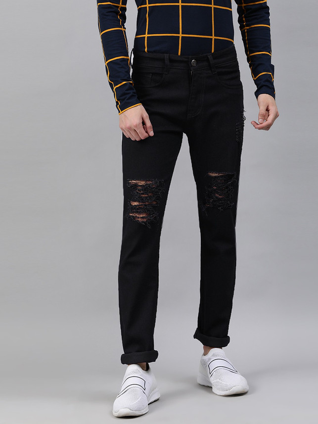 Urbano Fashion Slim Men Black Jeans 