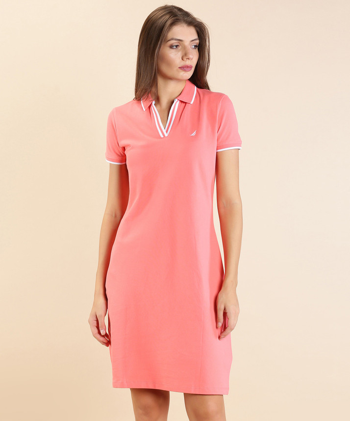 NAUTICA Women T Shirt Pink Dress - Buy 