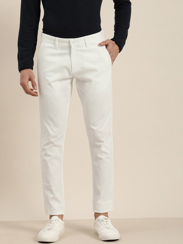 INVICTUS Slim Fit Men White Trousers 