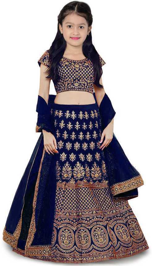 Fliplook Indi Girls Lehenga Choli Western Wear Ethnic Wear Party Wear Embroidered Lehenga Choli And Dupatta Set Price In India Buy Fliplook Indi Girls Lehenga Choli Western Wear Ethnic Wear Party