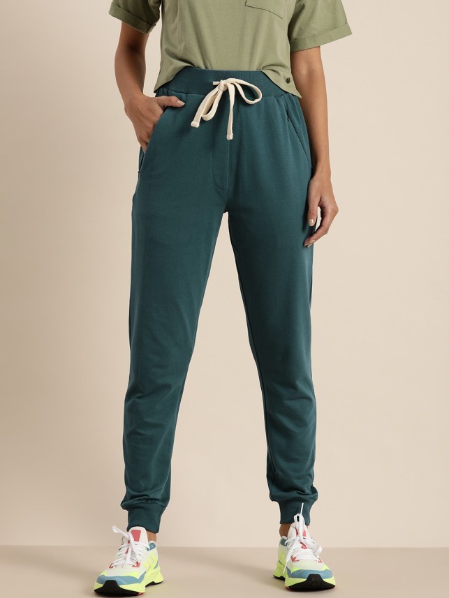 womens green track pants