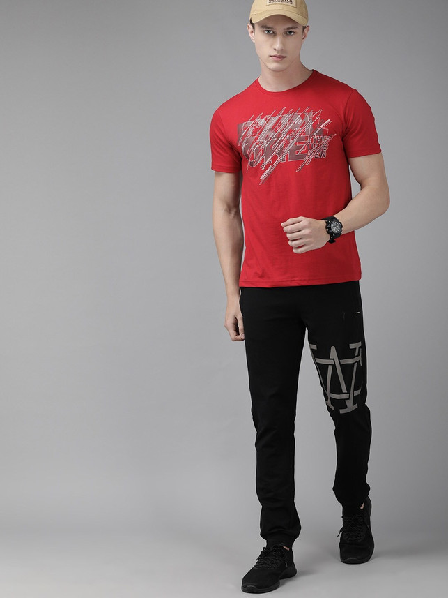 Wildcraft Printed Men Round Neck Red T 