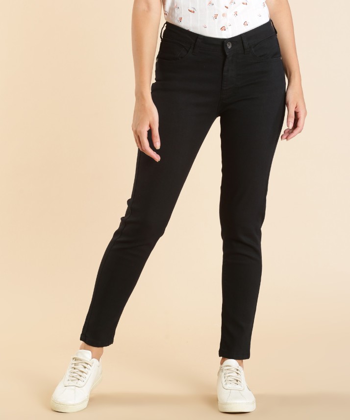 flipkart black jeans for ladies