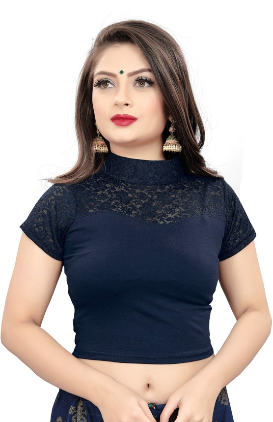 navy blue blouse flipkart