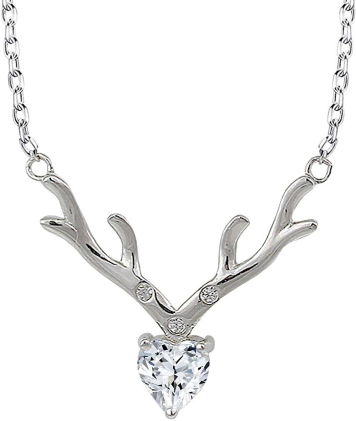 deer diamond necklace