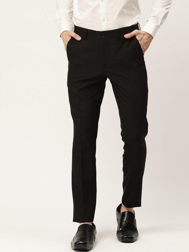 INVICTUS Regular Fit Men Black Trousers 