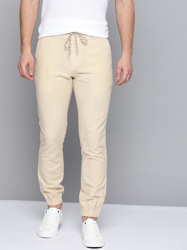Harbour Regular Fit Men Yellow Trousers 
