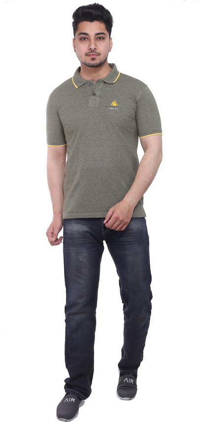 Buy deer club Solid Men Polo Neck Green 