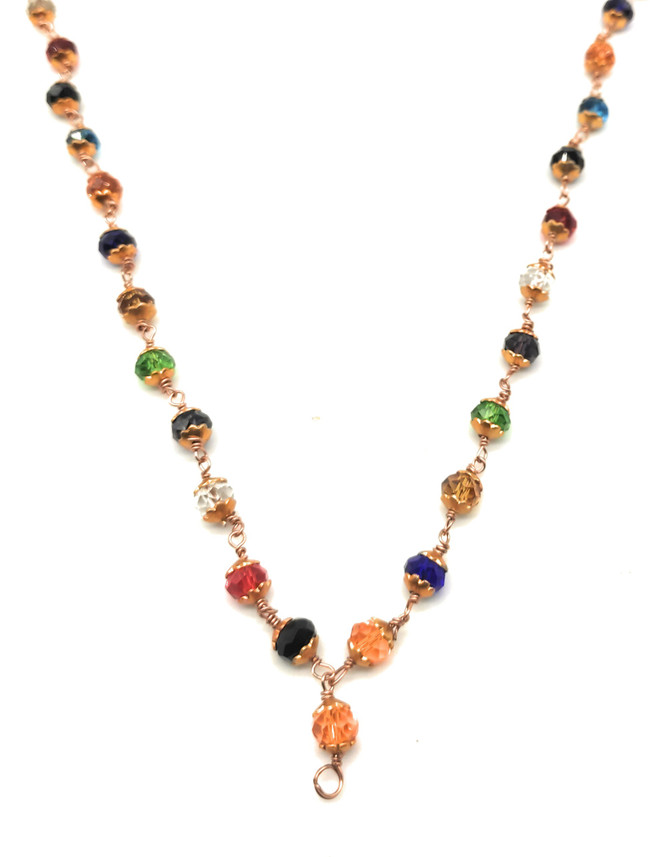 Samn Multicolour Crystal Copper Plated 
