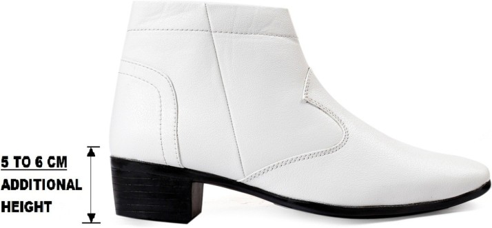 white pleather boots