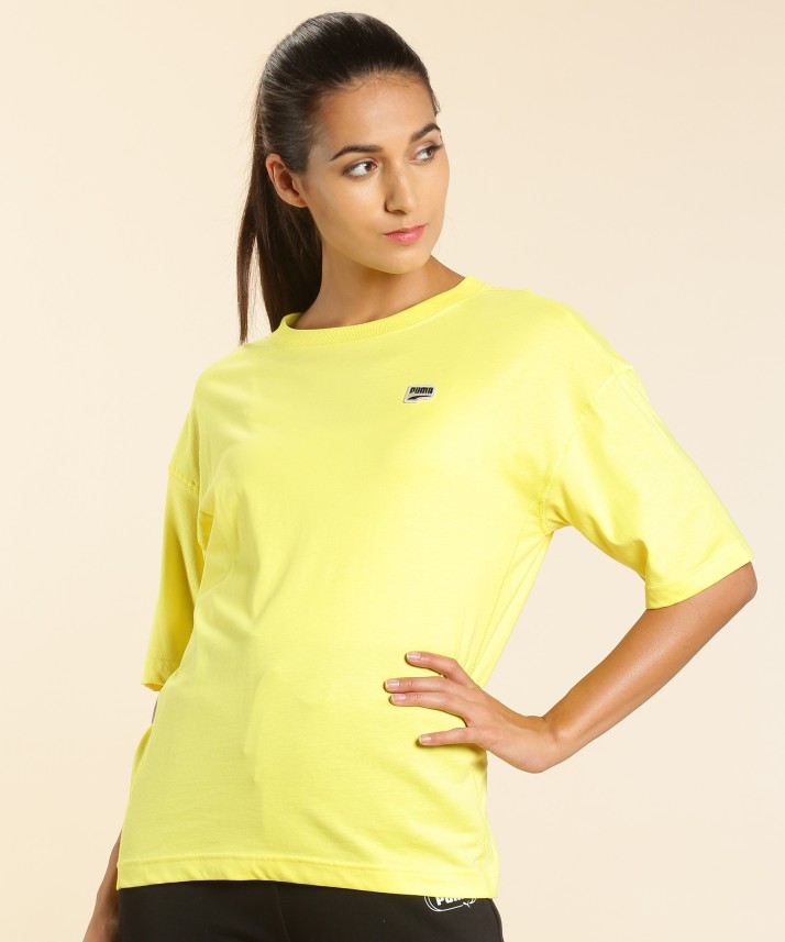 womens yellow puma shirt