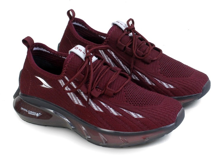 maroon running shoes men