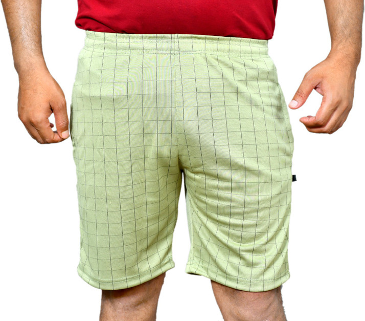 prabha enterprises Checkered Men Green 