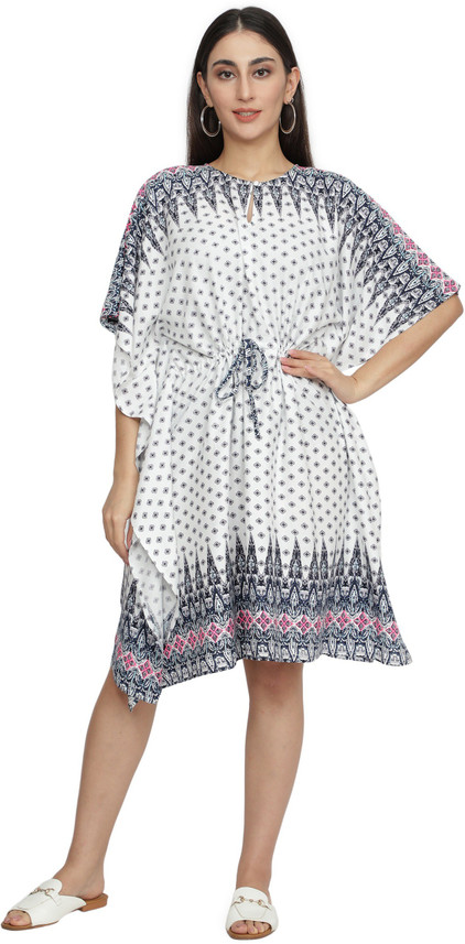 NUEVOSDAMAS Printed Rayon Women Kaftan 
