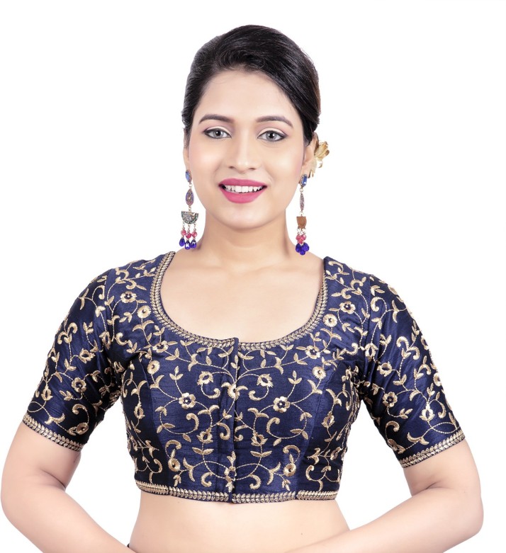 navy blue blouse flipkart