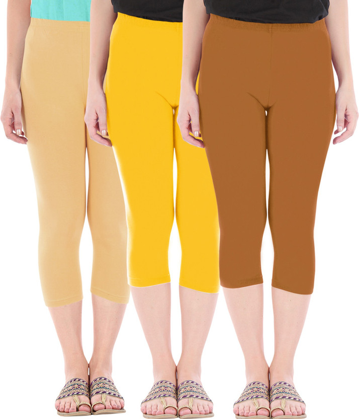 BEFLI Capri Leggings Women Brown 