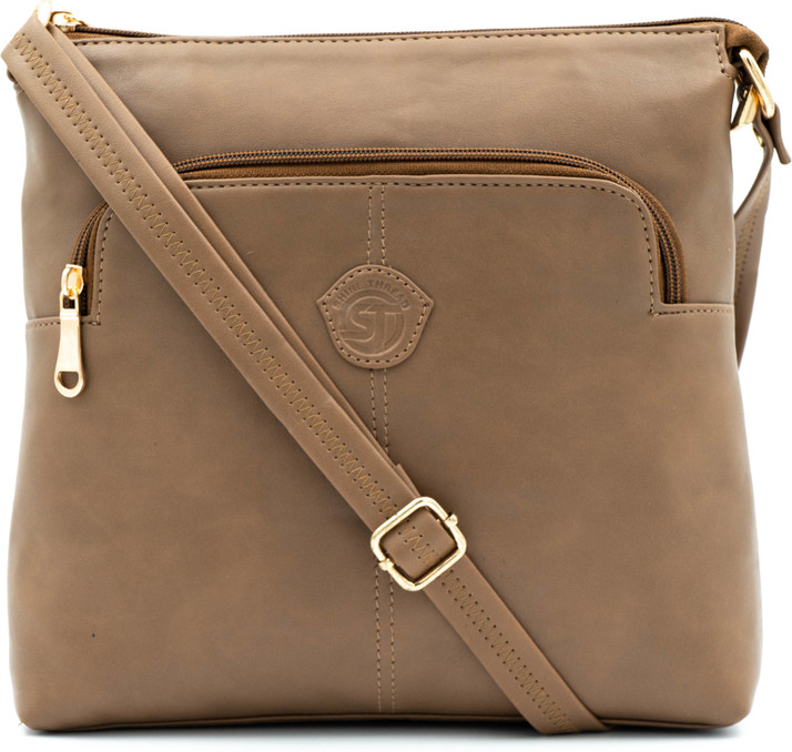 khaki sling bag