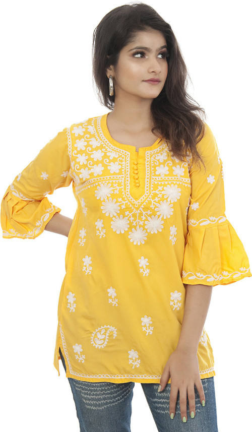 ADR CHIKAN Casual 3/4 Sleeve Printed 
