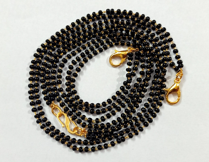Haryali small black beaded 24 inch 