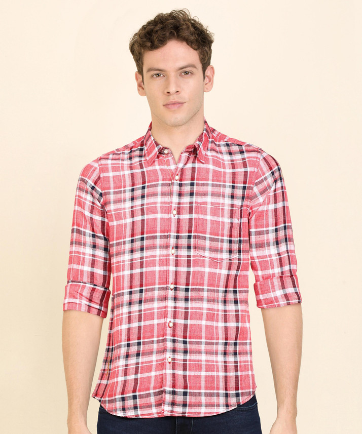 Pepe Jeans Men Checkered Casual White 