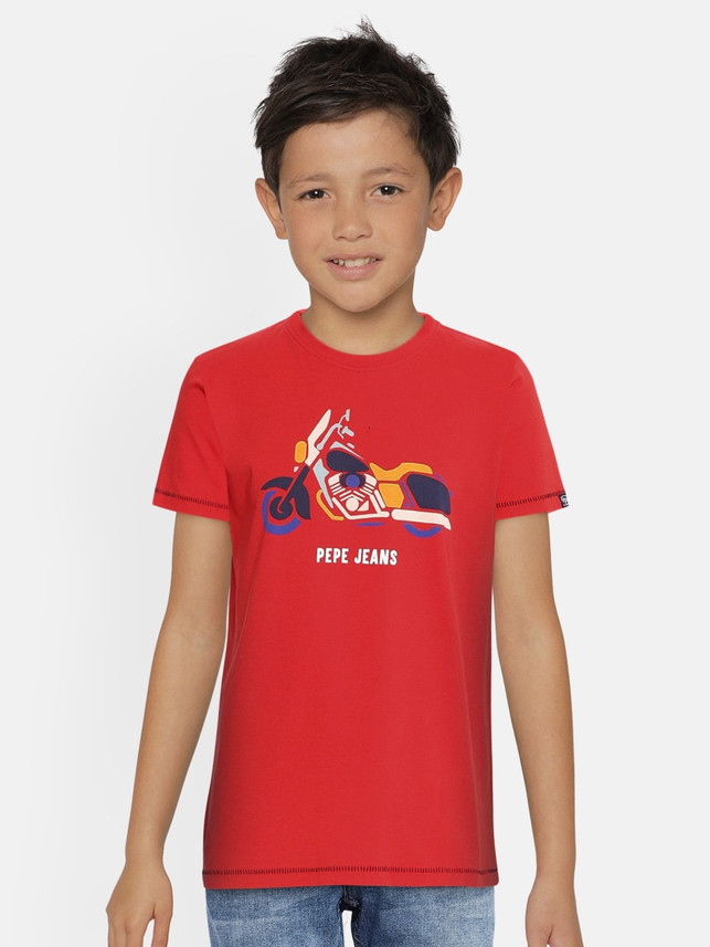 Pepe Jeans Boys Printed Pure Cotton 