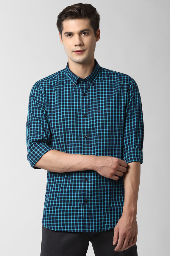 PETER ENGLAND Men Checkered Casual Dark 