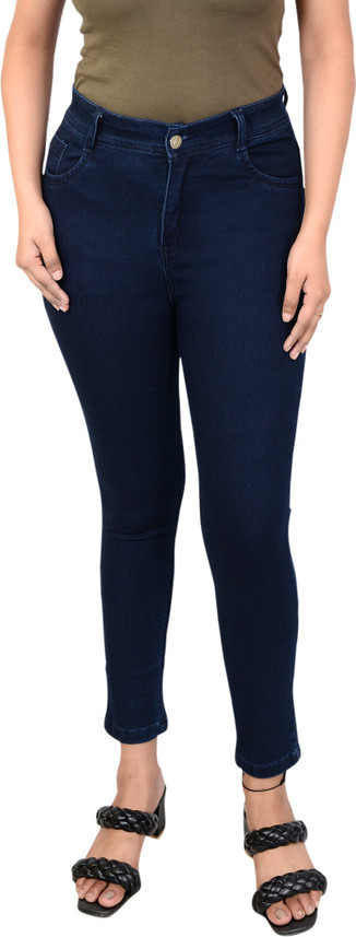 Style Pocket Skinny Women Purple Jeans 
