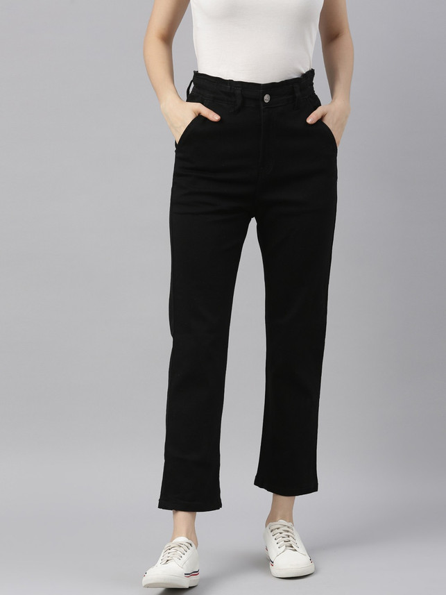 ZHEIA Boyfriend Women Black Jeans - Buy 