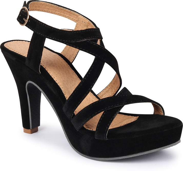 RINDAS Women Black Heels - Buy RINDAS 